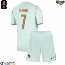 Otroški Nogometni dresi Francija Ousmane Dembele #7 Gostujoči SP 2026 Kratek Rokav (+ Kratke hlače)
